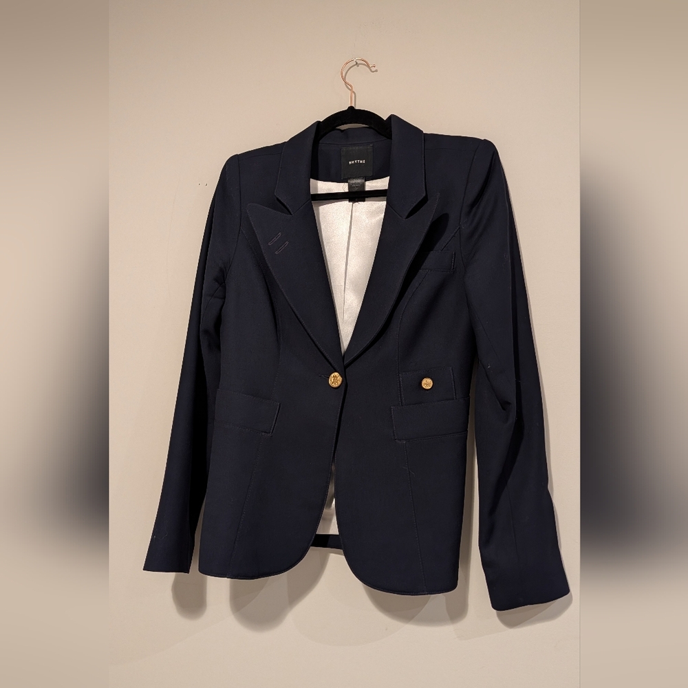 Smythe Midnight Blazer with Gold Buttons